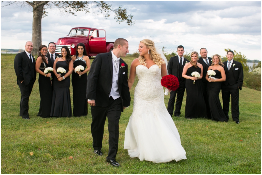 Hyatt Chesapeake Bay Wedding Party Photograph - Antique Chevrolet Red Truck