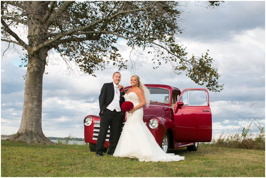 Hyatt Chesapeake Bay Wedding Photographer - Antique Chevrolet Red Truck