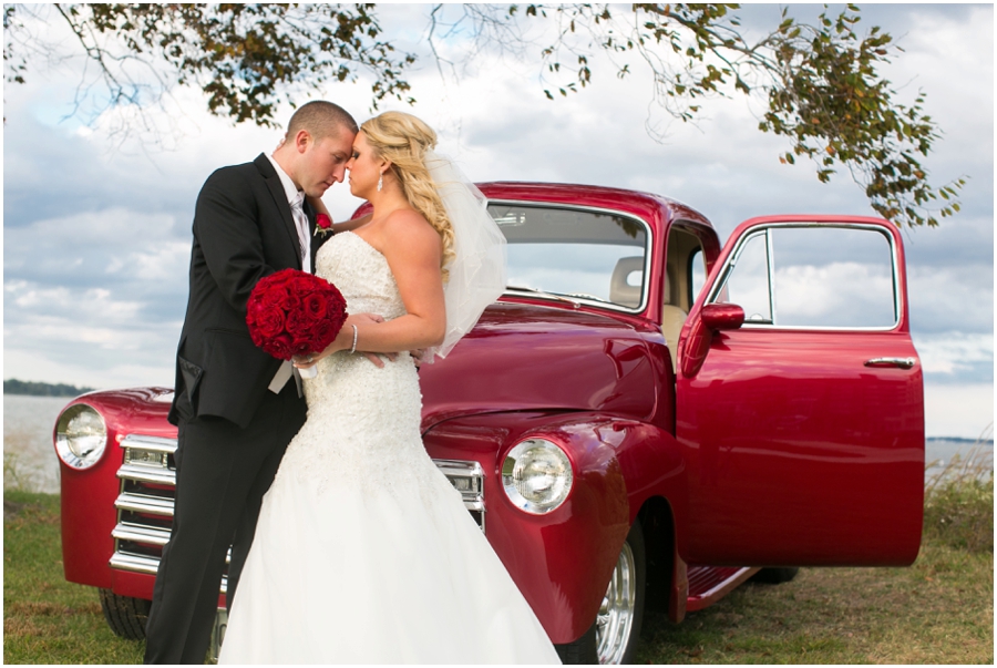 Hyatt Chesapeake Bay Wedding Photographer - Red Antique Chevrolet Truck