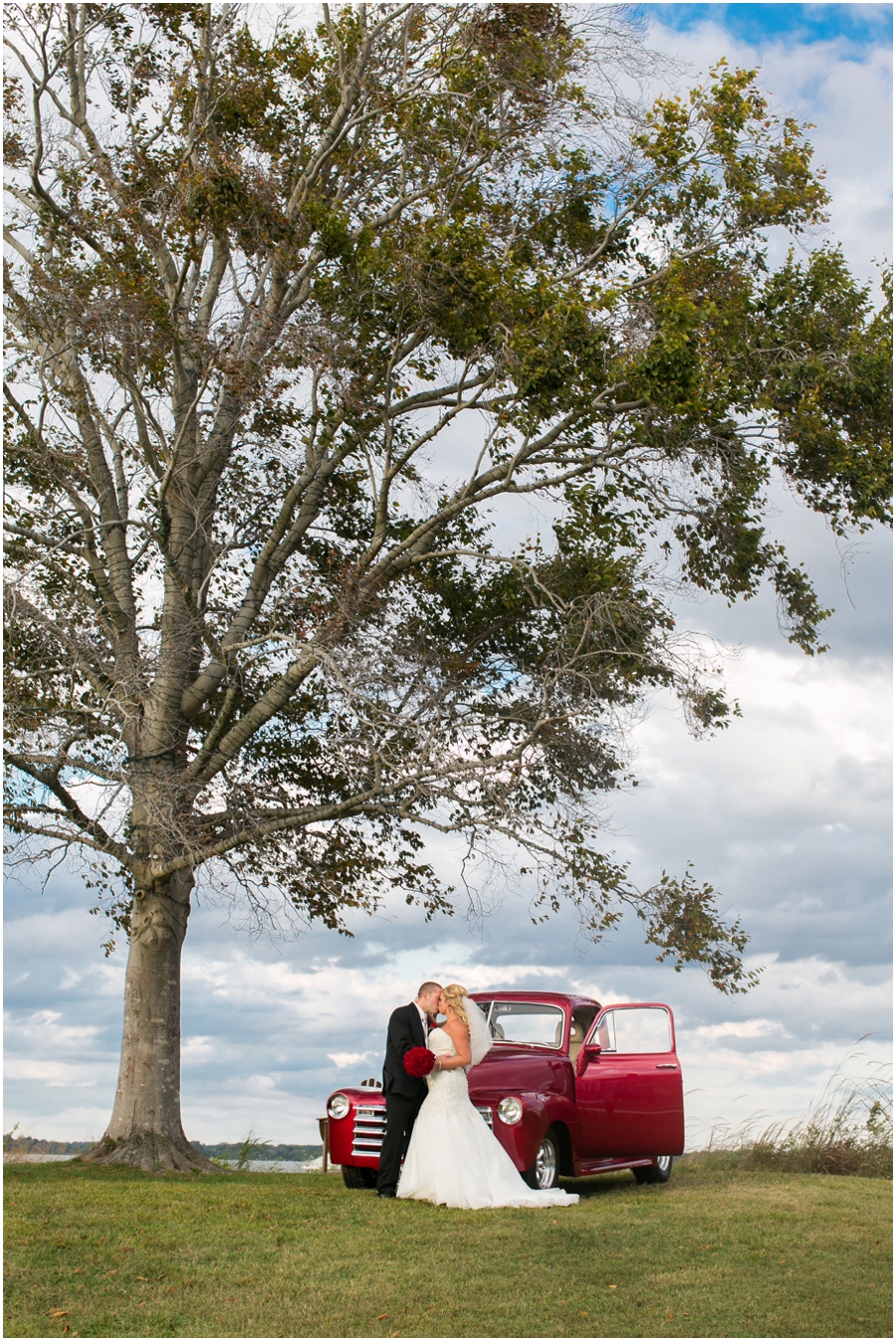 Hyatt Chesapeake Bay Wedding Photographer - Red Antique Chevrolet Truck