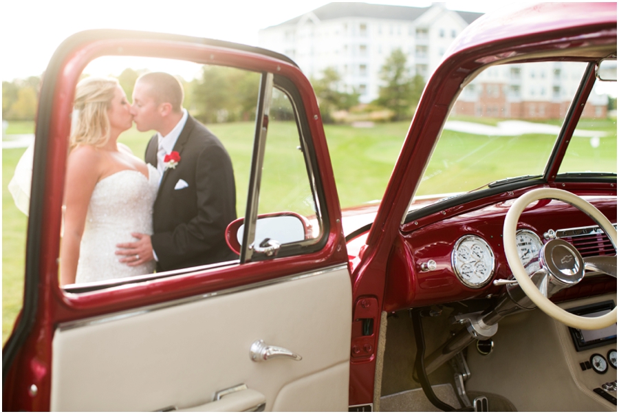 Hyatt Chesapeake Bay Wedding Photographer - Red Antique Chevrolet Truck