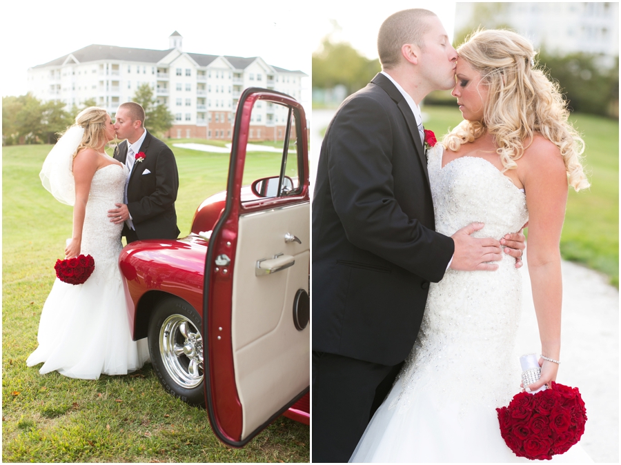 Hyatt Chesapeake Bay Wedding Photographer - Red Antique Chevrolet Truck