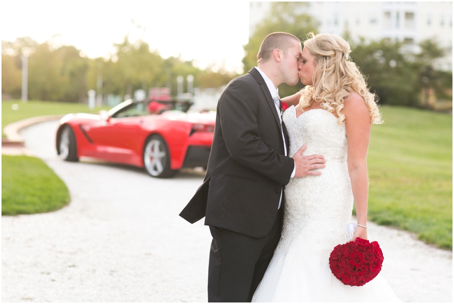 Hyatt Chesapeake Bay Wedding Photographer - Red Corvette