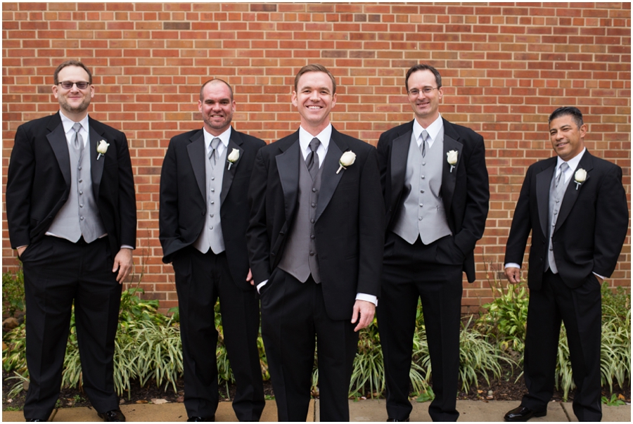 Arlington Wedding Photographer - St Charles Borromeo Church Groomsmen