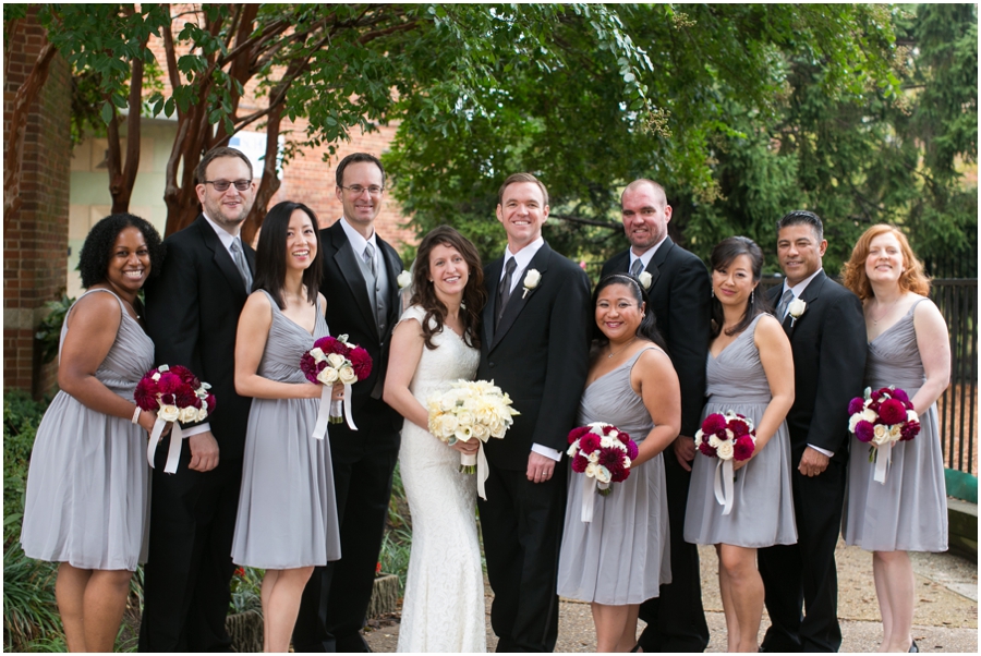 Arlington VA Wedding - St Charles Borromeo Church Wedding Party