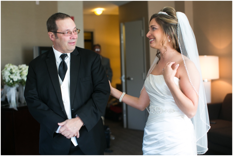 Downtown Westin Annapolis Wedding - Father Daughter first look