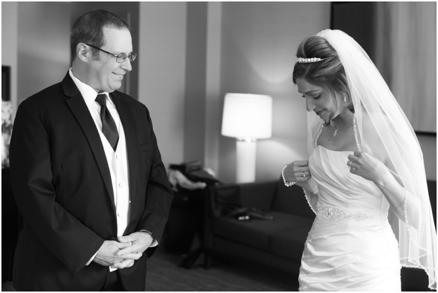 Downtown Westin Annapolis Wedding - Father Daughter first look