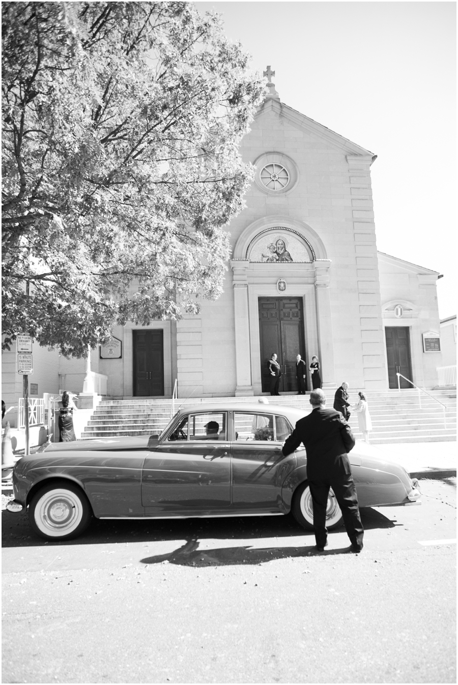 Washington DC Wedding Photographer - Holy Rosary Church - Rolls Royce