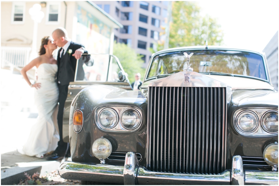 Washington DC Wedding Photograph - Holy Rosary Church Fall Wedding - Rolls Royce