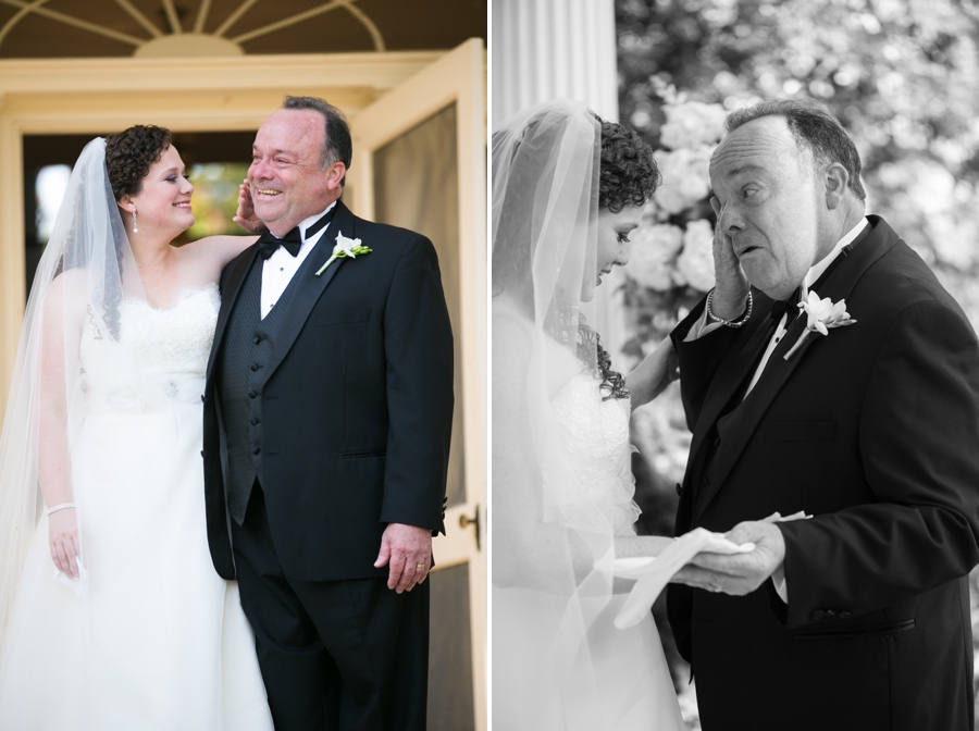 Leesburg VA Father Daughter First Look - Elizabeth Bailey Weddings