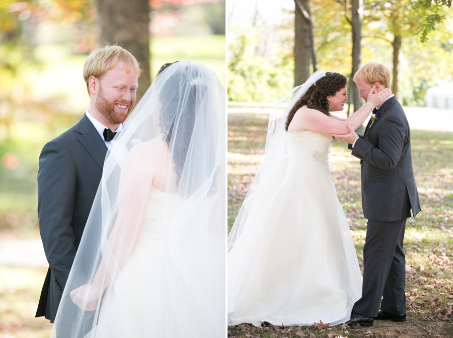 Leesburg VA Bride Groom First Look - Elizabeth Bailey Weddings