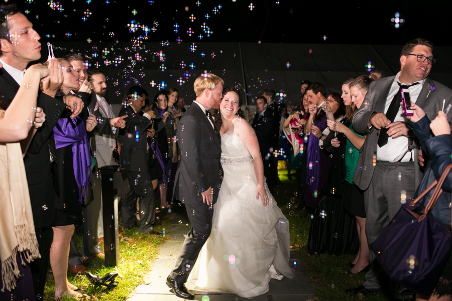 Rust Manor House Bubbles Exit Reception - Elizabeth Bailey Weddings