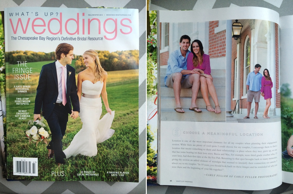 What's Up Weddings Magazine - Published Annapolis Engagement Session