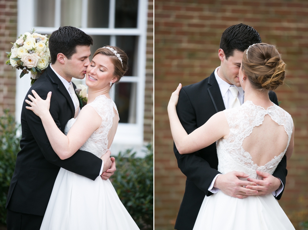 Eastern Shore Winter Wedding First Look