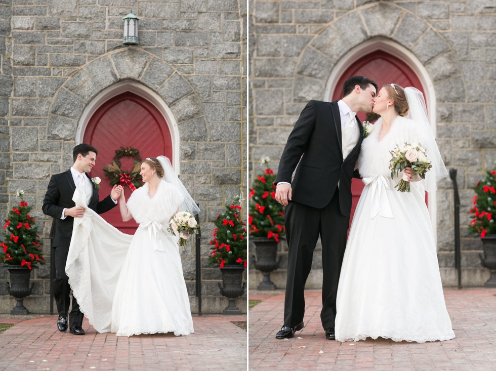 Eastern Shore Winter Wedding Photographer - Trinity Cathedral Easton