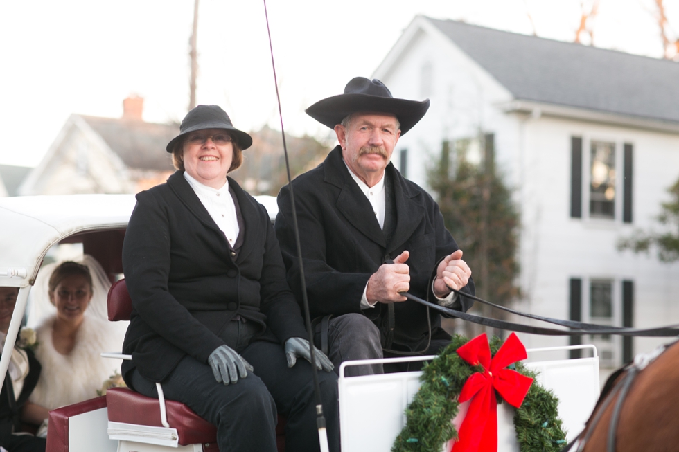 Eastern Shore Winter Wedding Photographer - Horse & Carriage Wedding