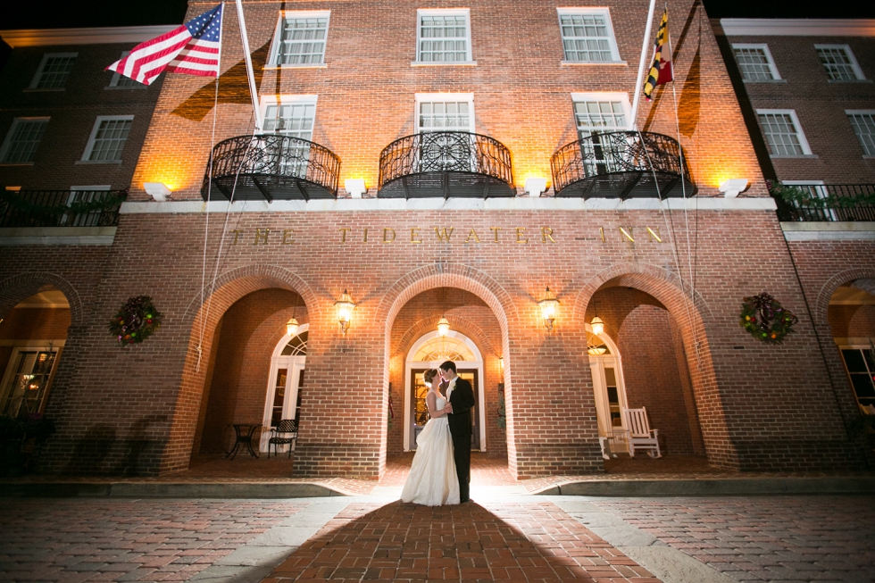 Tidewater Inn Wedding Photography - Evening Wedding Photo