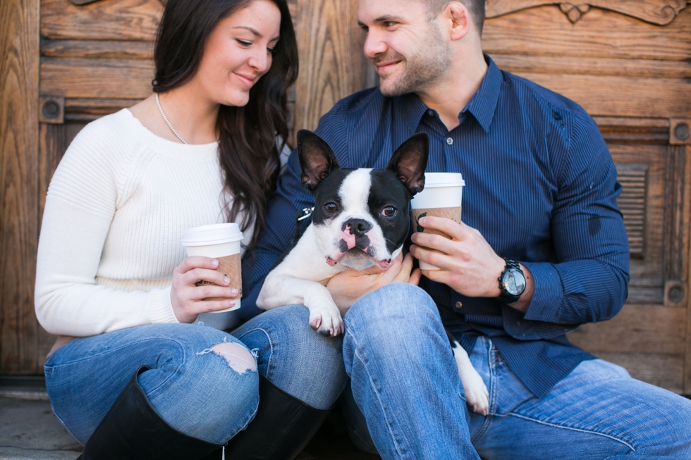 Manayunk Boston Terrier Engagement Photographer