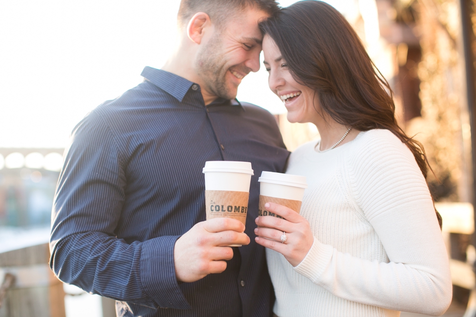 La Colombe Philadelphia Engagement Photographer - Volo Coffee House Manayunk