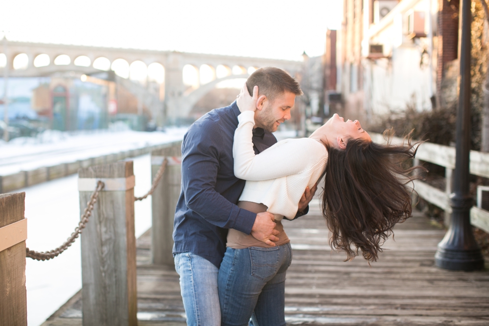 Philadelphia Sunset Engagement Photographer - Manayunk Canal