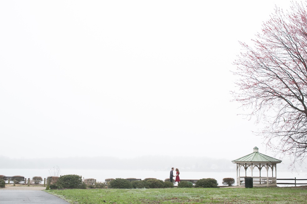 Quiet Waters Park Engagement Session - Rainy Engagement