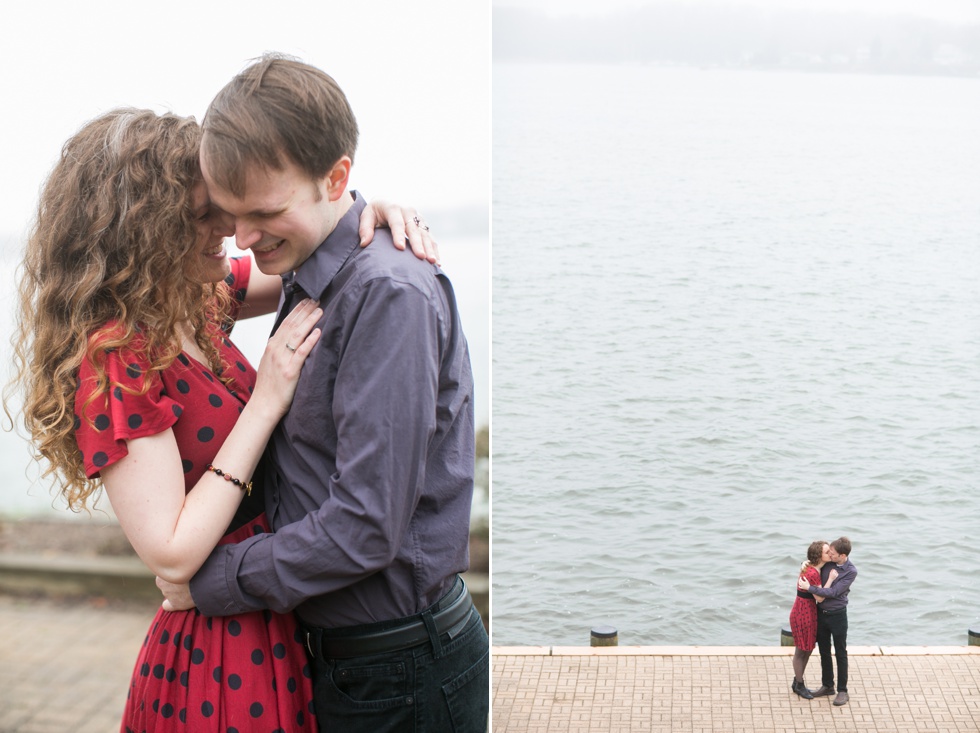 South River Engagement Session - Rainy Engagement