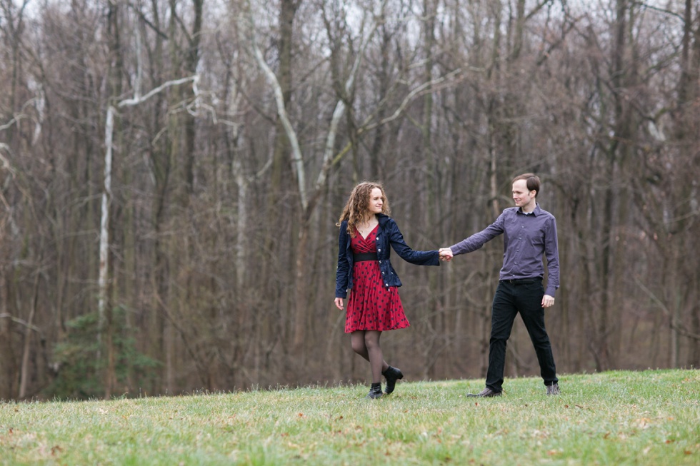 Quiet Waters Park Engagement Photographs - Rainy Engagement Session