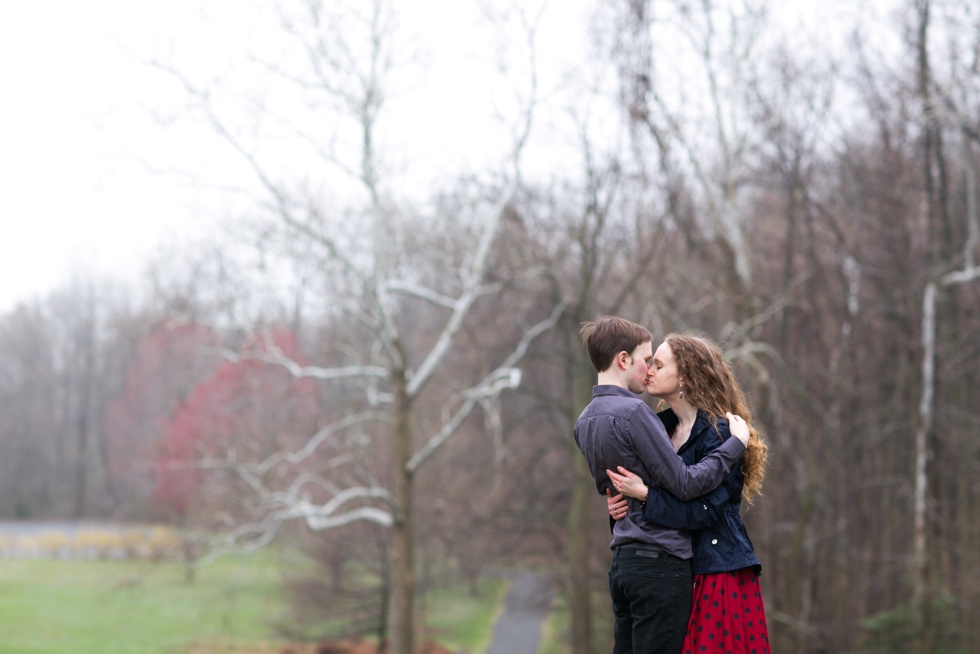 Quiet Waters Park Engagement Photographs - Rainy Engagement Session