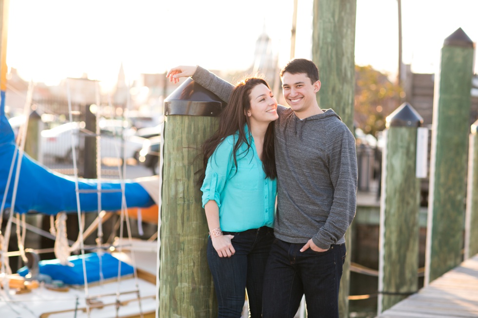 Annapolis City Dock Lifestyle Engagement Photographer