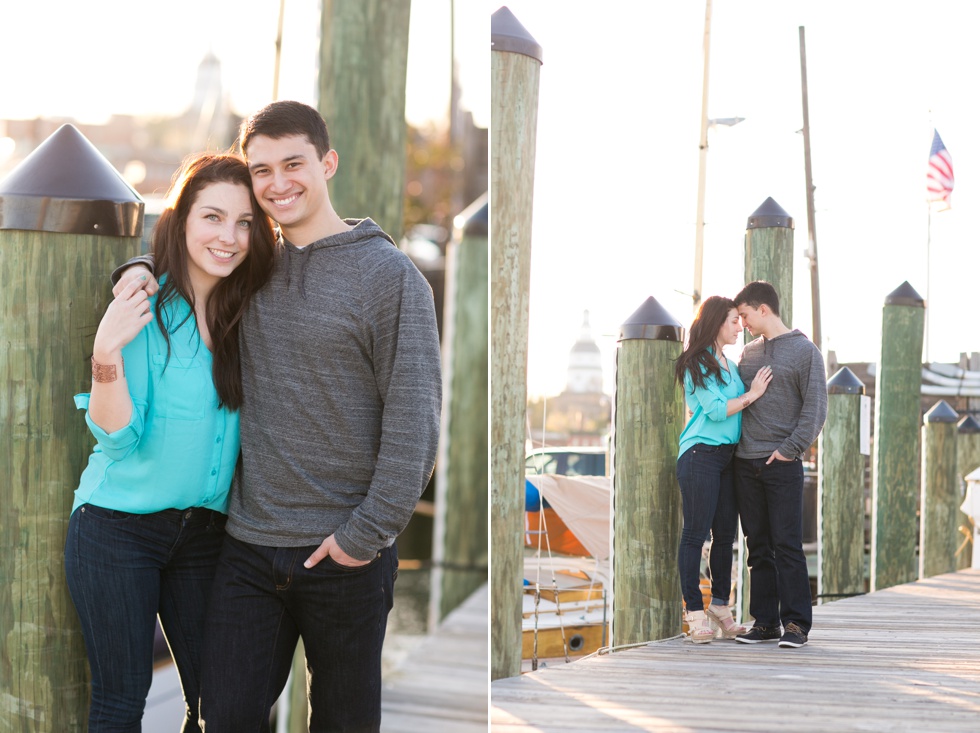 Annapolis City Dock Lifestyle Engagement Photographer