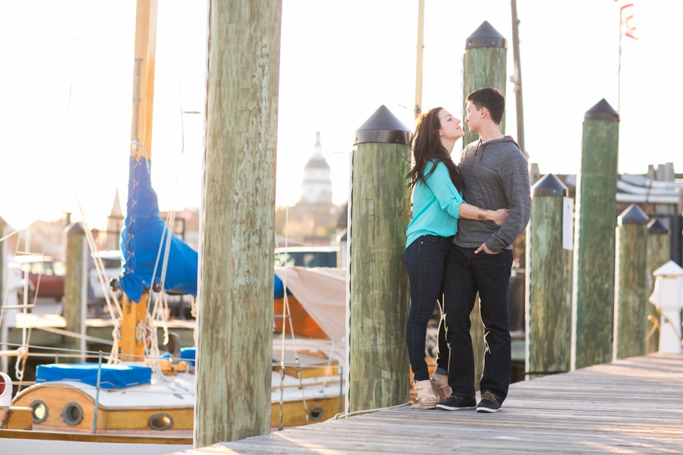 Annapolis Destination Lifestyle Engagement Photographer - California Engaged Couple