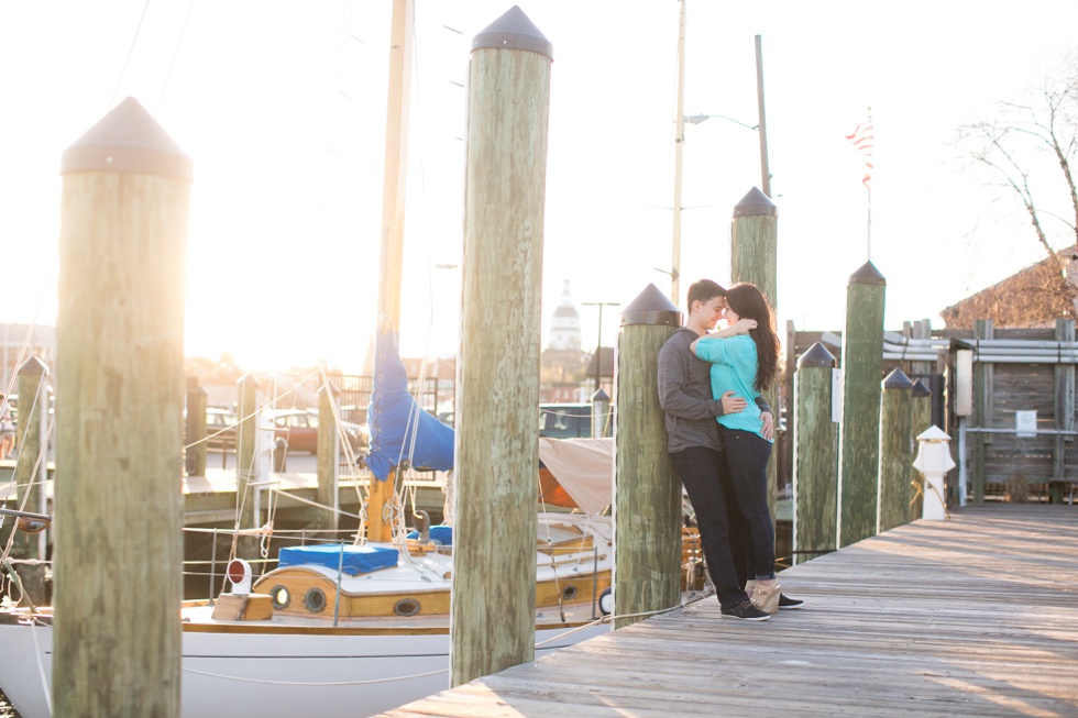 Annapolis Destination Lifestyle Engagement Photographer - California Engaged Couple