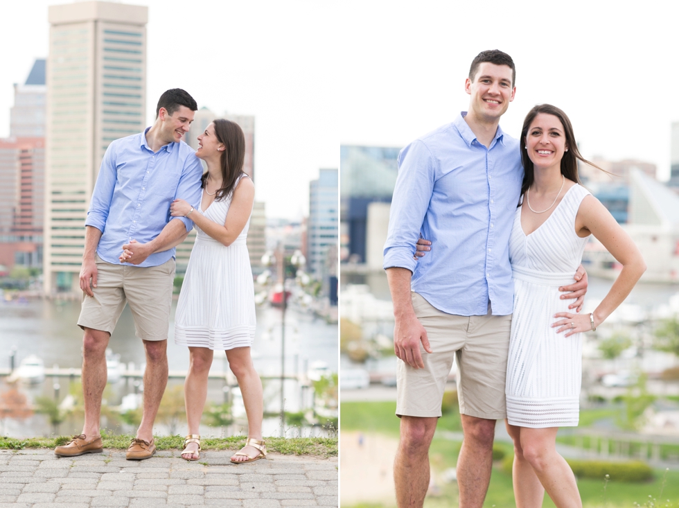 Baltimore Skyline engagement photographs