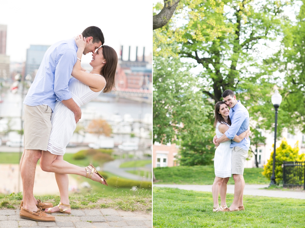 Baltimore Skyline engagement photographs