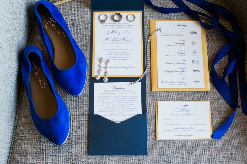 Loews Annapolis Hotel - Blue Flat bridal shoe