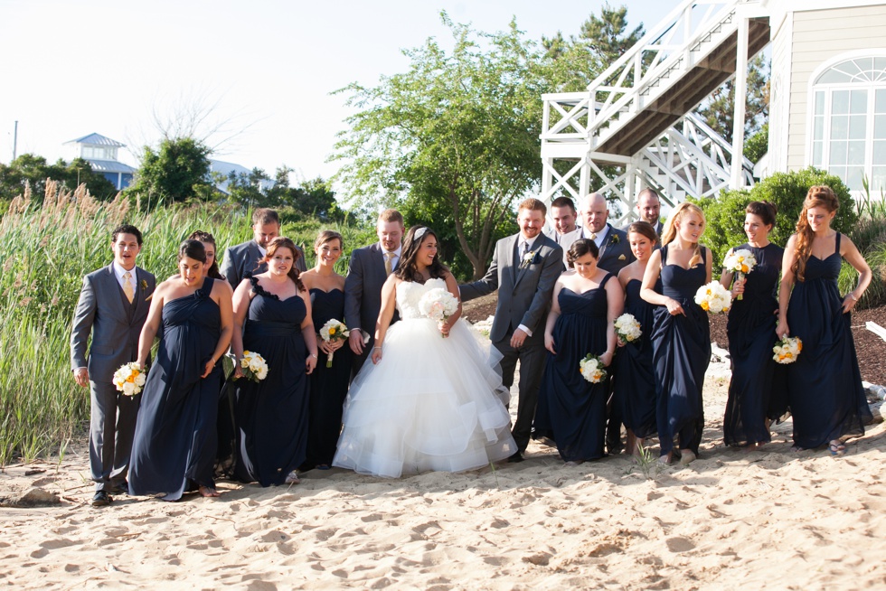 Beach Wedding Party Photographs