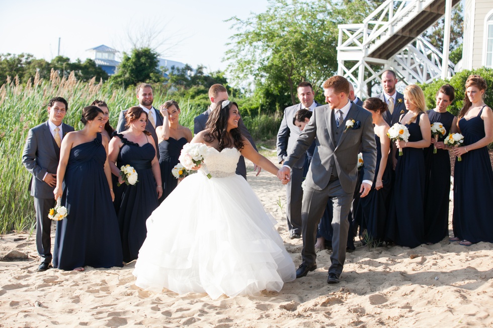 Beach Wedding Party Photographs