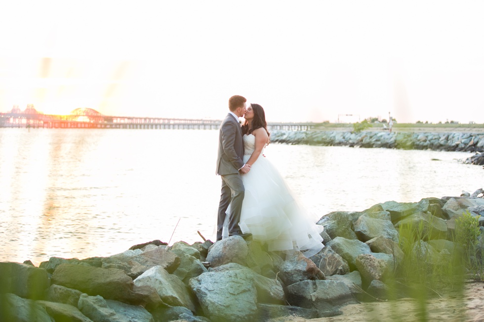 Bay Bridge Wedding Photographs - Lazaro Gown