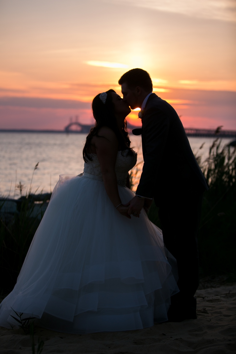 Bay Bridge Wedding Photographs - Lazaro Gown