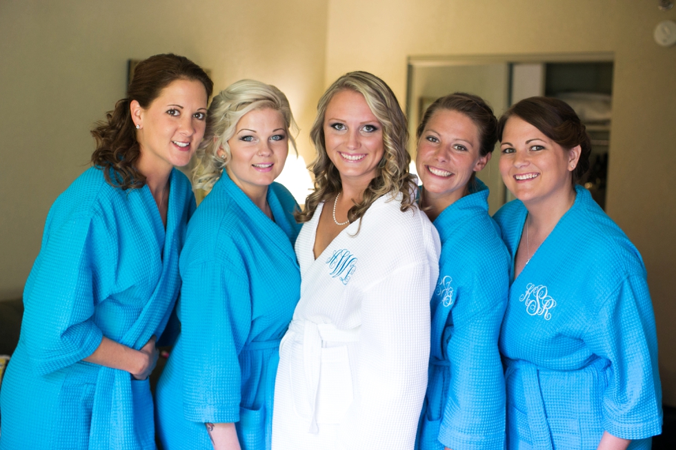 Bridesmaid robe blue - K&B Bridal Gown