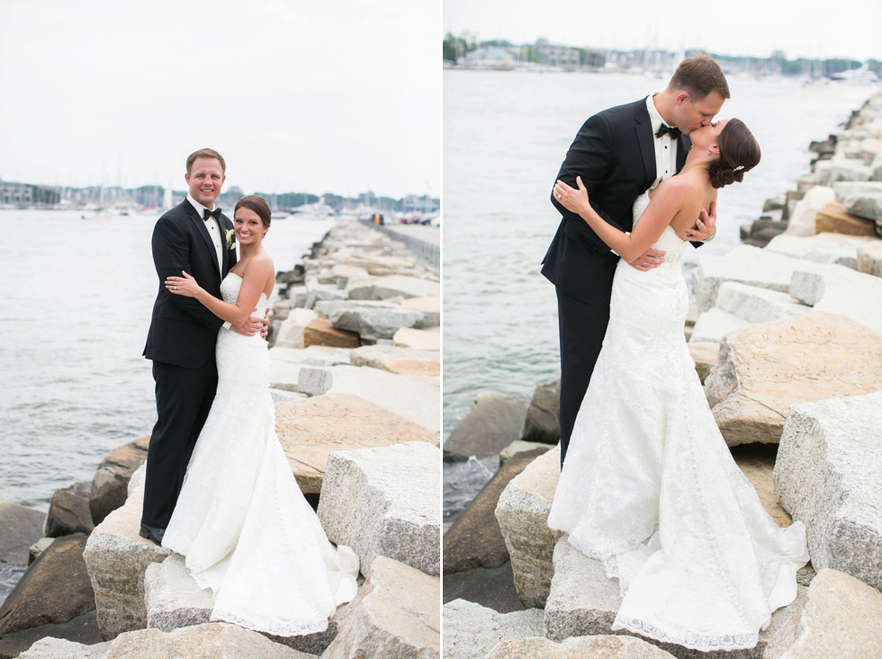 Naval Academy Rock Wall Wedding Photographer