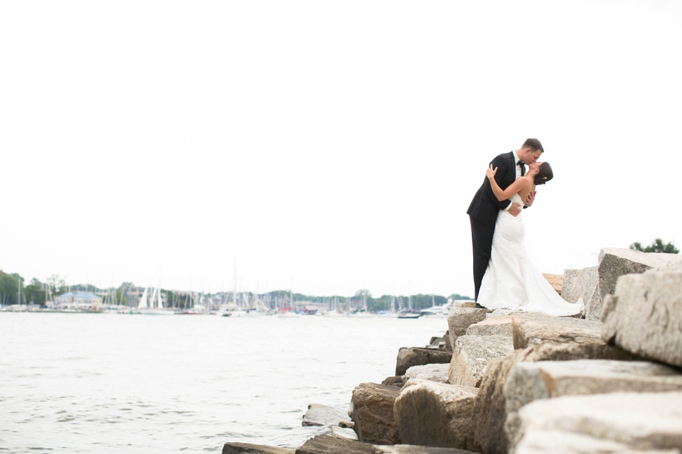 Naval Academy Rock Wall Wedding Photographer