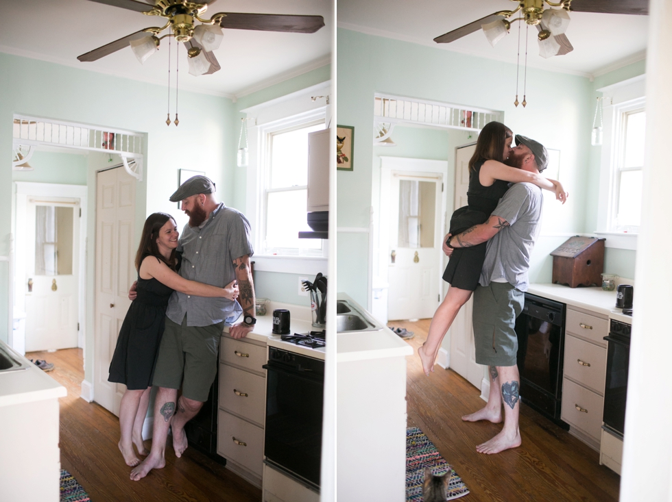 Lifestyle engagement session at Home - Philadelphia Photographer