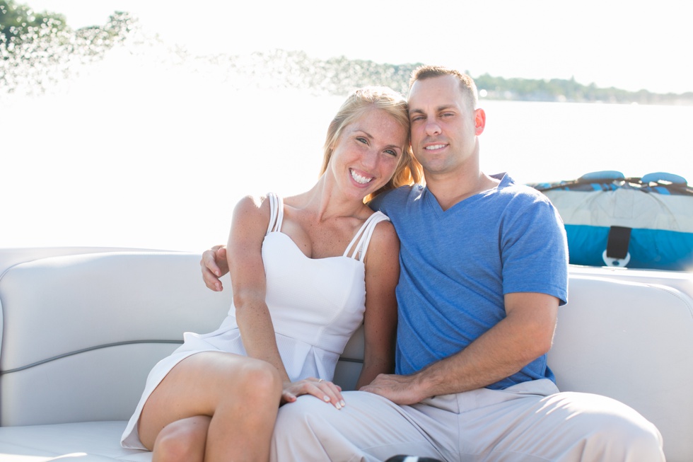 Island Boating Engagement Photographs