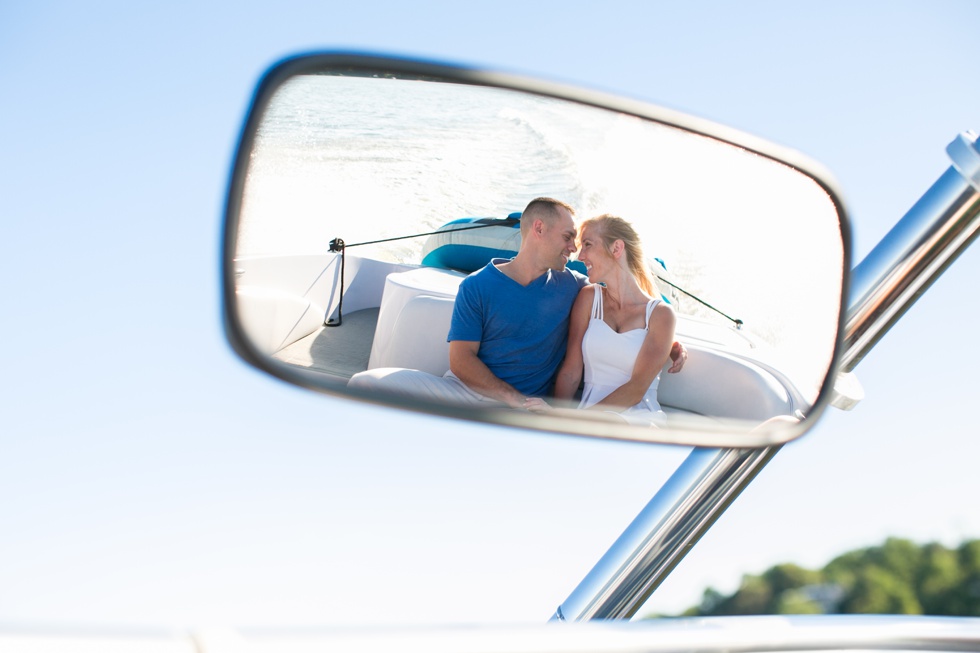 Chesapeake Bay Boat Engagement Photographer