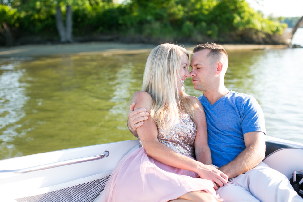 Rhodes River Island - Power Boat Engagement Photographer