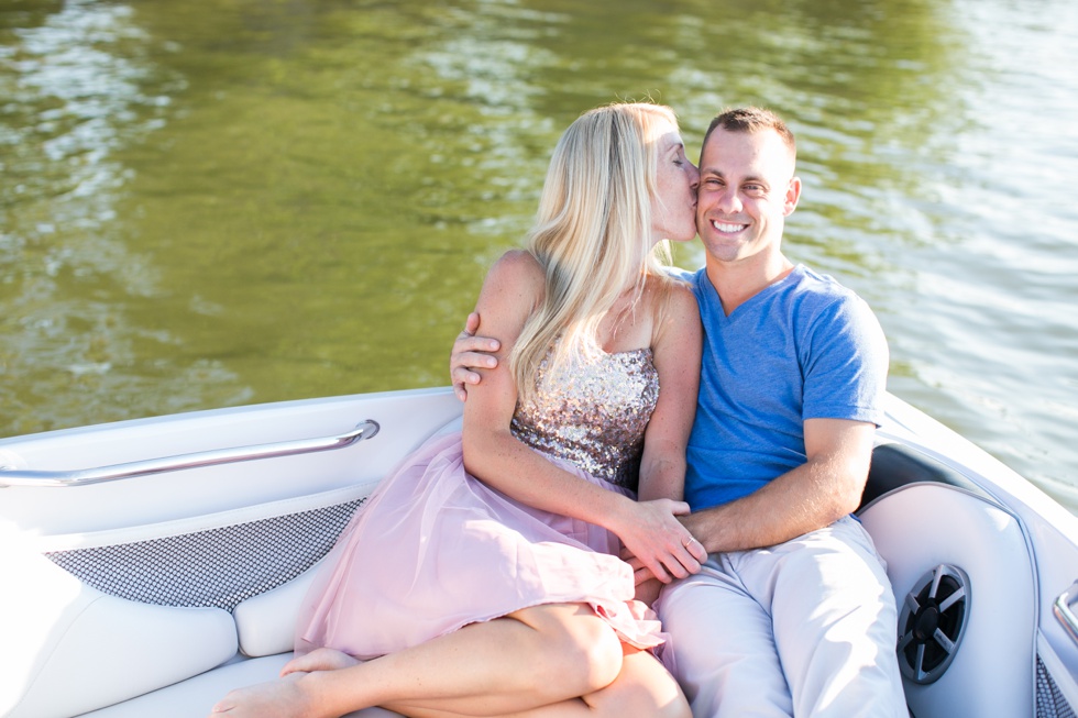 Rhodes River Island - Power Boat Engagement Photographer