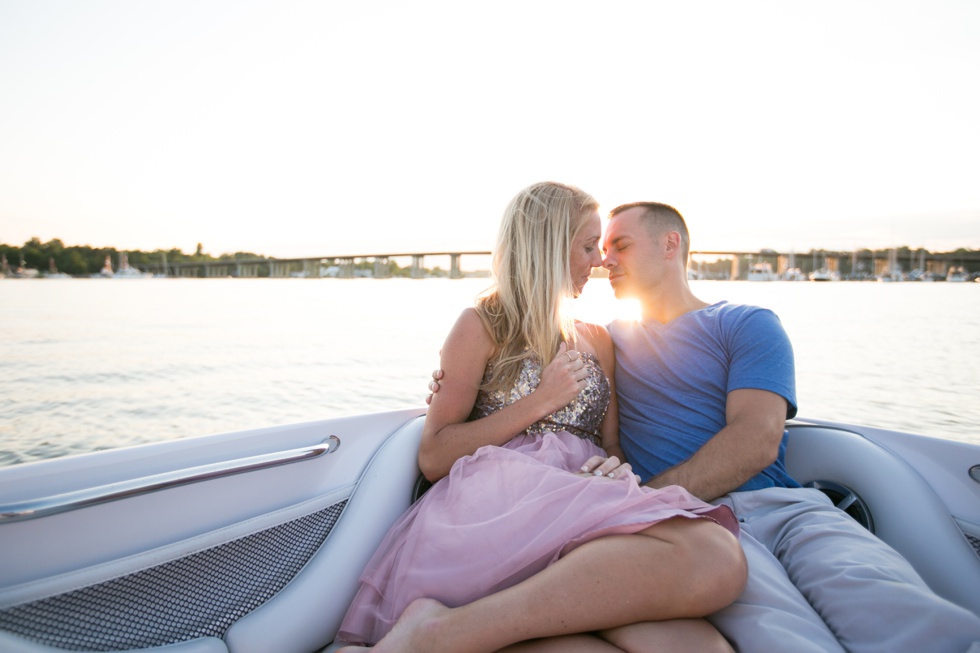 Sunset Boat Engagement Photographer