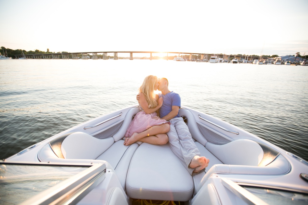 Sunset Boat Engagement Photographer