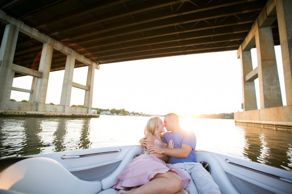 Sunset Boat Engagement Photographer